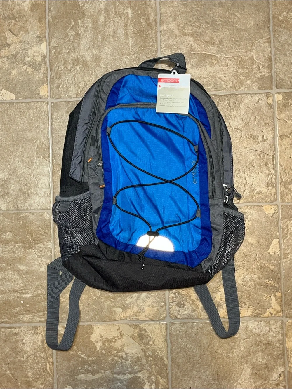 NWT Embark Kids Blue and Gray Everyday Backpack